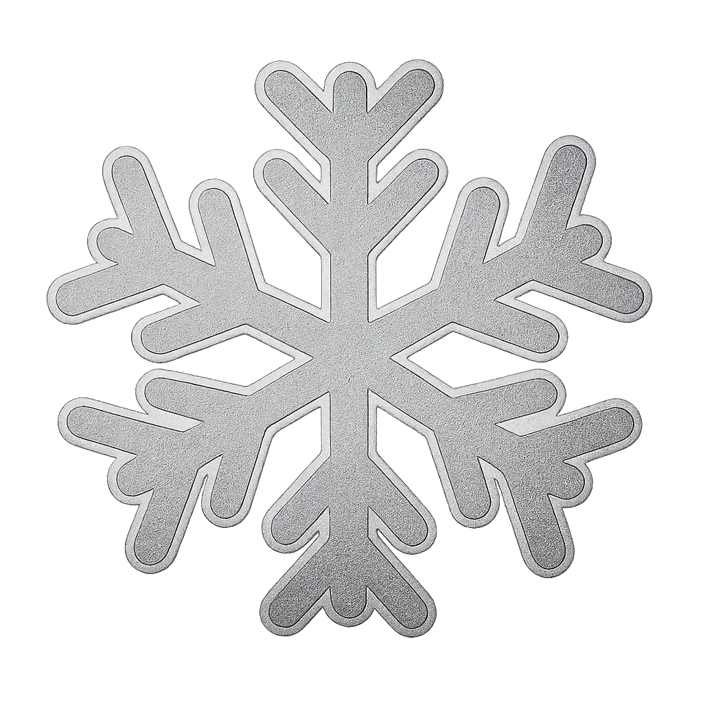 ❄️ Silver Snowflake Car Decal | Winter Car Sticker