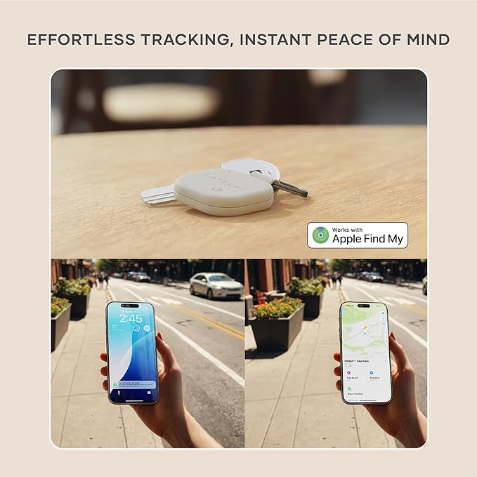 🔑Keychain & Luggage Tag, Wireless Rechargeable, Location Tracker