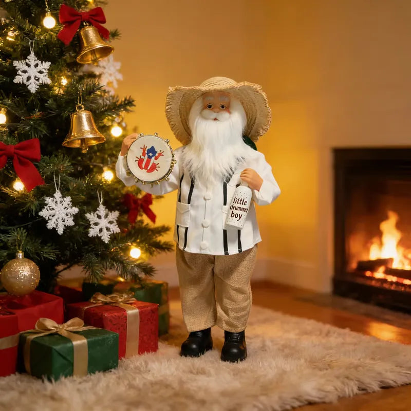 🔥LAST DAY 50% OFF - 🎅Puerto Rican Santa Claus – Coquito & Tambor Holiday Decor🎶