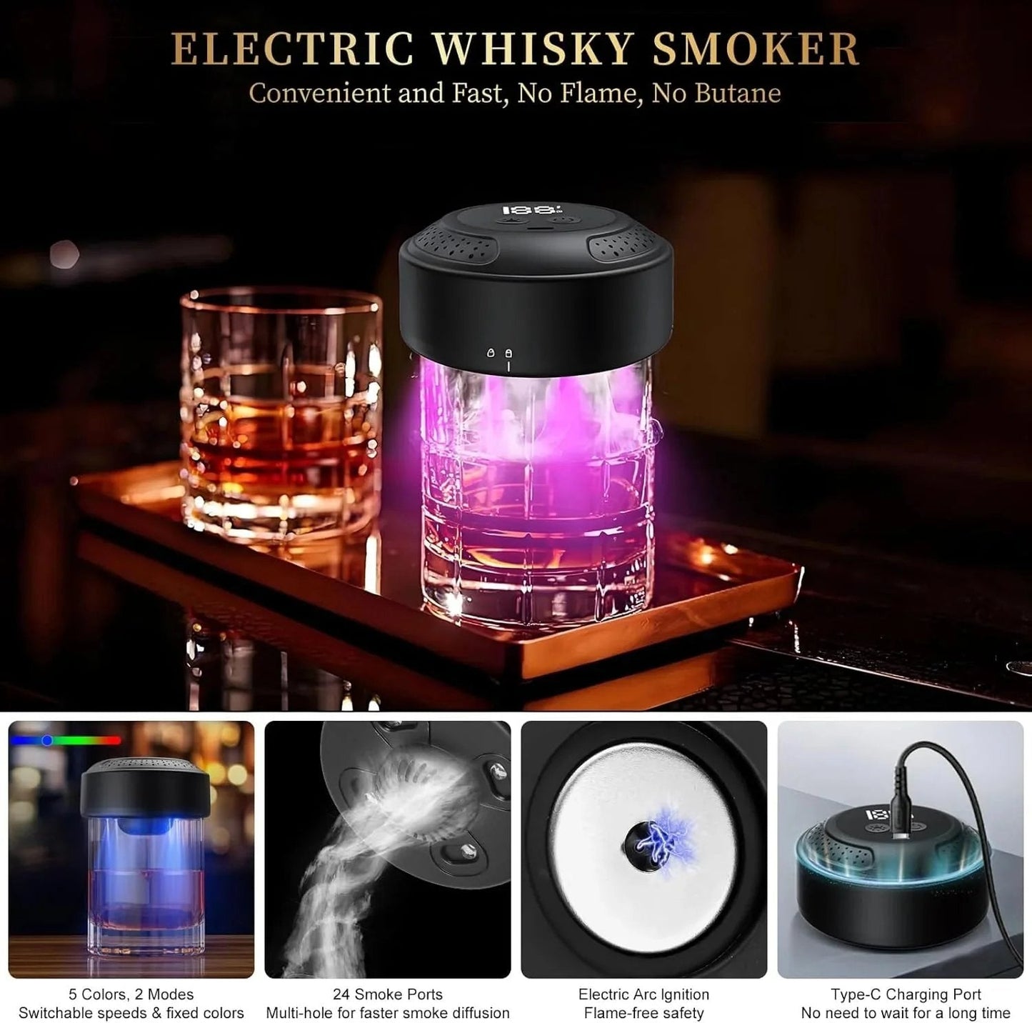 🔥 Electric Whiskey Smoker Kit