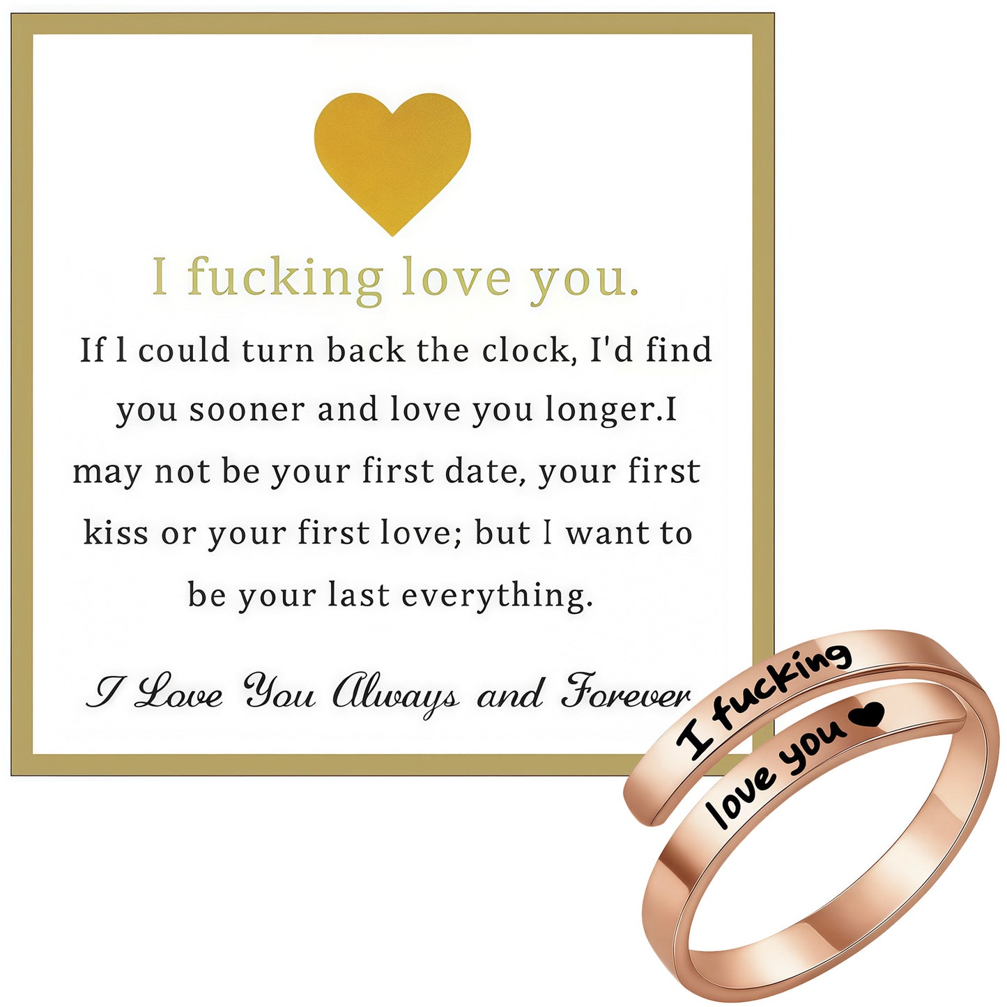 Retro Open-Style Couple's Fashion Ring