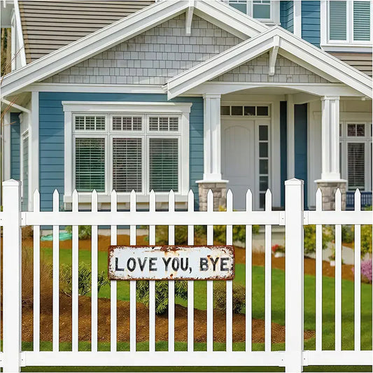 ❤️ LOVE YOU, BYE – Vintage Metal Wall Sign