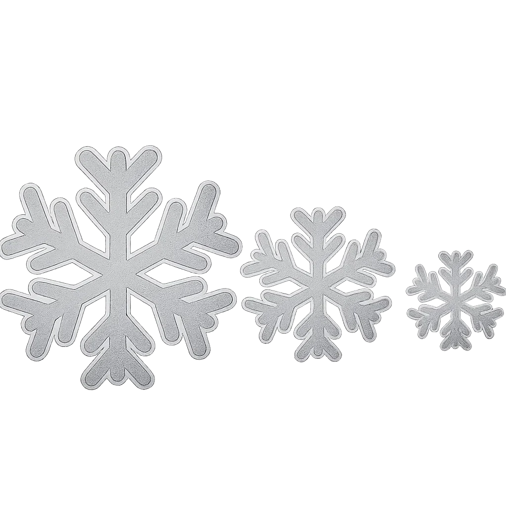 ❄️ Silver Snowflake Car Decal | Winter Car Sticker